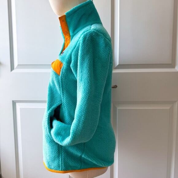Patagonia Re-Tool Snap-T Turquoise Orange Pullover Sweater Women’s Size XS - Picture 4 of 12